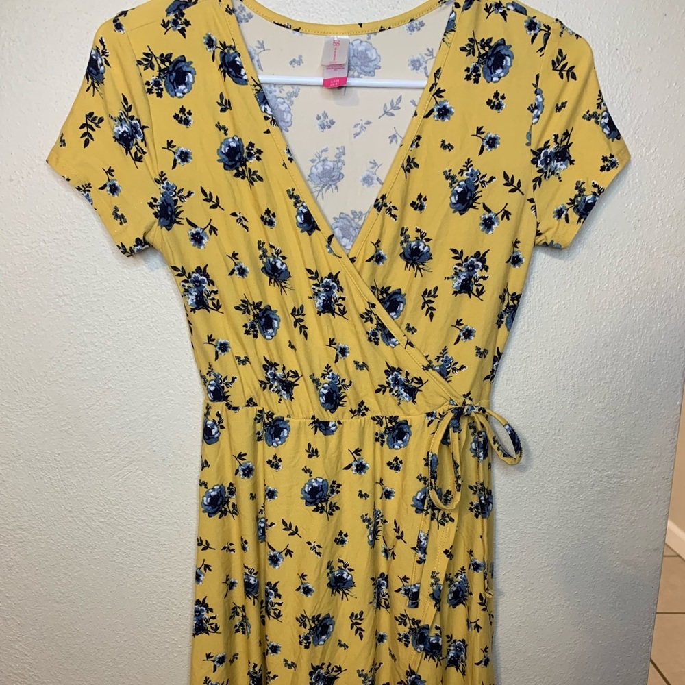 Yellow floral dress